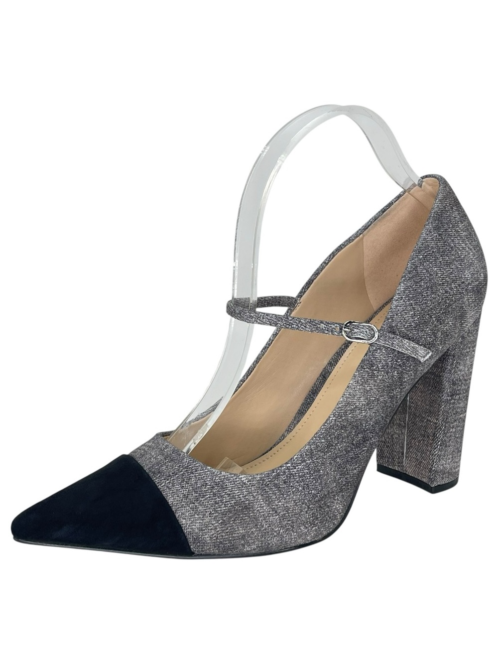 Marc Fisher Anellie Grey Cap Toe Womens Pumps Size 11M - Picture 2 of 12